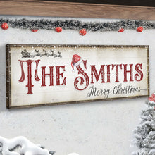 Load image into Gallery viewer, Christmas Family Name Sign IV