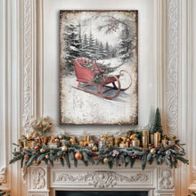 Load image into Gallery viewer, Vintage Christmas Sledge Wall Art