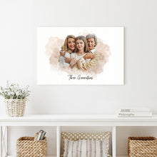 Load image into Gallery viewer, Mother's Day Watercolor Family Portrait Sign