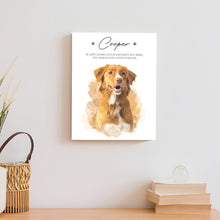 Load image into Gallery viewer, Pet Memorial Portrait Watercolor Sign If Love Alone
