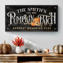 Load image into Gallery viewer, Harvest Memories Here Pumpkin Patch Sign