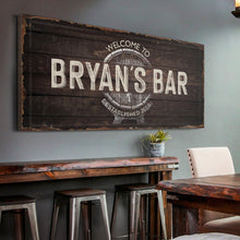 Load image into Gallery viewer, Beer Barrel Bar Sign