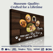 Load image into Gallery viewer, Pet Memorial Sign You Left Paw Prints On Our Hearts