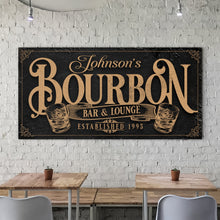 Load image into Gallery viewer, Personalized Bourbon Bar Sign II