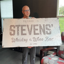 Load image into Gallery viewer, Whiskey And Wine Bar Sign