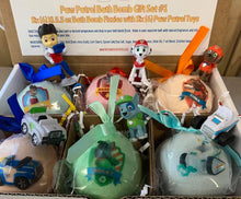 Load image into Gallery viewer, 6 XL Bath bombs with Surprise PAWs Patrol toys inside, collect them all, USA made