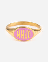Load image into Gallery viewer, Pink Enamel WWJD Ring