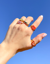 Load image into Gallery viewer, Pink Enamel WWJD Ring