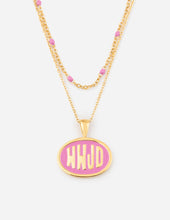 Load image into Gallery viewer, Pink WWJD Necklace Set