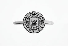 Load image into Gallery viewer, Sterling Silver College Graduation Rings: Elegant Tiny Logo Jewelry for Proud Alumni