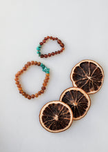 Load image into Gallery viewer, Raw Cognac Baltic Amber + Raw Amazonite || Adult Bracelet