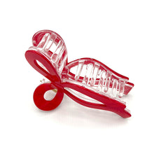 Load image into Gallery viewer, Red Bow Claw Clip