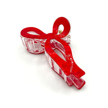 Load image into Gallery viewer, Red Bow Claw Clip