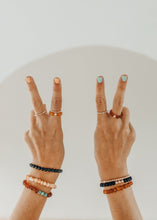 Load image into Gallery viewer, Natural Turquoise + 14k Gold Filled + Honey Amber || Ring Set Trio ||