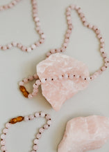 Load image into Gallery viewer, Pure Gemstone + Natural Rose Quartz || Beaded Necklace
