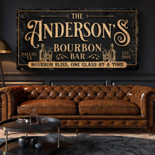Load image into Gallery viewer, Personalized Bourbon Bar Sign III
