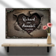 Load image into Gallery viewer, Unwrapped Heart Wedding Vows Sign