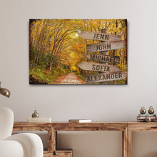 Load image into Gallery viewer, Autumn Road Family Name Sign