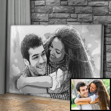 Load image into Gallery viewer, Couple Charcoal Portrait Sign