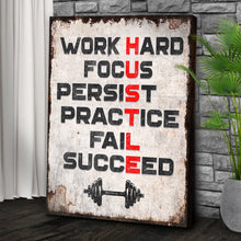 Load image into Gallery viewer, HUSTLE Motivational Portrait Sign II