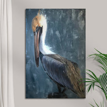 Load image into Gallery viewer, Pelican Painting "The Fish Catcher" Canvas Wall Art II