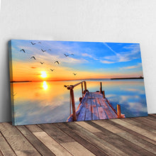 Load image into Gallery viewer, Dock Sunset View Canvas Wall Art