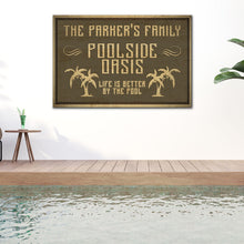 Load image into Gallery viewer, Family Swimming Pool Oasis Sign