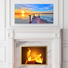 Load image into Gallery viewer, Dock Sunset View Canvas Wall Art