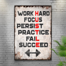Load image into Gallery viewer, HUSTLE Motivational Portrait Sign II
