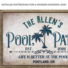 Load image into Gallery viewer, Life Is Better At The Pool And Patio Sign