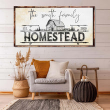 Load image into Gallery viewer, Family Vintage Rust Homestead Sign
