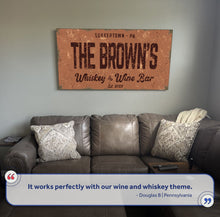 Load image into Gallery viewer, Whiskey And Wine Bar Sign II