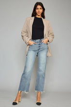 Load image into Gallery viewer, Kancan High Waist Raw Hem Cropped Wide Leg Jeans