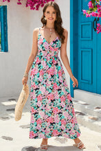 Load image into Gallery viewer, Floral Spaghetti Strap Surplice Neck Maxi Dress