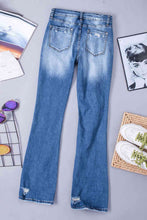 Load image into Gallery viewer, Distressed Flared Jeans with Pockets