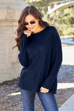 Load image into Gallery viewer, Basic Bae Full Size Ribbed Round Neck Long Sleeve Knit Top