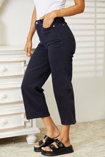 Load image into Gallery viewer, Judy Blue Full Size High Waist Tummy Control Garment Dyed Wide Cropped Jeans