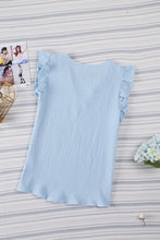 Load image into Gallery viewer, Ruffle Shoulder V-Neck Top