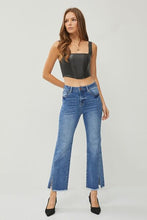 Load image into Gallery viewer, RISEN High Waist Raw Hem Slit Straight Jeans