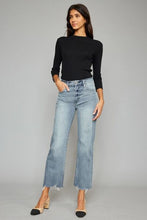 Load image into Gallery viewer, Kancan High Waist Raw Hem Cropped Wide Leg Jeans