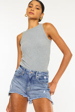 Load image into Gallery viewer, Kancan Distressed Raw Hem Denim Shorts