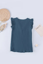 Load image into Gallery viewer, Ruffle Shoulder V-Neck Top