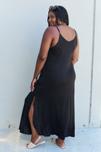 Load image into Gallery viewer, Ninexis Good Energy Full Size Cami Side Slit Maxi Dress in Black