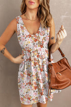 Load image into Gallery viewer, Printed Button Down Sleeveless Magic Dress