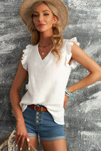 Load image into Gallery viewer, Ruffle Shoulder V-Neck Top