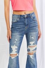 Load image into Gallery viewer, RISEN Full Size Hazel High Rise Distressed Flare Jeans