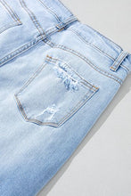 Load image into Gallery viewer, Distressed Raw Hem Jeans with Pockets