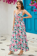 Load image into Gallery viewer, Floral Spaghetti Strap Surplice Neck Maxi Dress