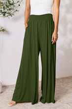 Load image into Gallery viewer, Double Take Full Size Smocked Wide Waistband Wide Leg Pants