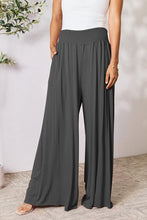 Load image into Gallery viewer, Double Take Full Size Smocked Wide Waistband Wide Leg Pants